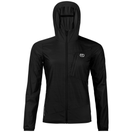 Damen-Softshell-Jacke Ortovox Trace Windbreaker Jacket W schwarz Black Raven