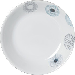Teller Brunner Deep Plate ø 21cm weiß/blau