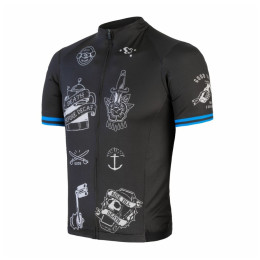 Herren Radtrikot Sensor Cyklo Tour schwarz black tatoo
