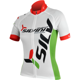Damen-Radtrikot Silvini Team WD258 weiß White