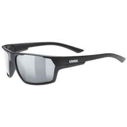 Sonnenbrille Uvex Sportstyle 233 P schwarz Black Mat / Polavision Litemirror Silver