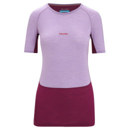 Damen-Funktionsshirt Icebreaker Women 125 ZoneKnit™ SS Crewe rosa/lila Purple Gaze/Go Berry/Cb