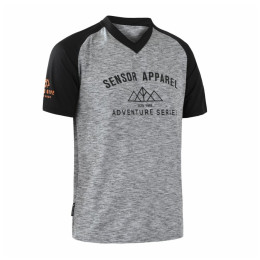 Herren Radtrikot Sensor Cyklo Charger grau/schwarz