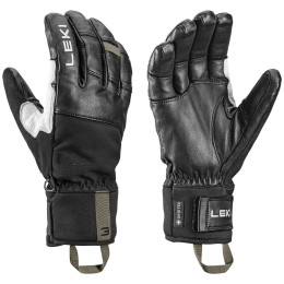Skihandschuh Leki Montera Pro GTX schwarz black-white-burnt olive