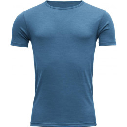 Herren-T-Shirt Devold Breeze Man T-Shirt short sleeve blau BlueMelange