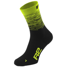 Fahrradsocken R2 Race schwarz/gelb black neon yellow
