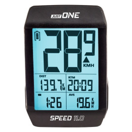 Fahrradcomputer Just One Speed 11.0 schwarz černá