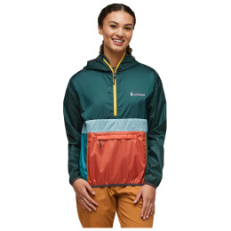 Damenjacke Cotopaxi Teca Half-Zip Windbreaker grün/orange Super Food