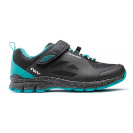 Damen-Radsportschuhe Northwave Escape Evo Wmn schwarz/türkis Black/Turquoise