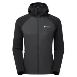 Damen-Winterjacke Montane F Sirocco Lite Hoodie schwarz BLACK