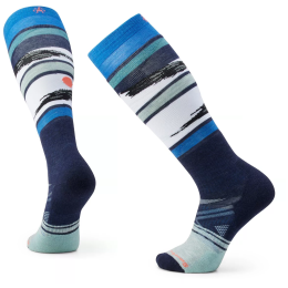 Ski-Socken Smartwool Ski Full Cushion Midnight Ski Pattern OTC 2023 blau/weiß Deep Navy