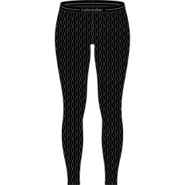 Damen-Funktionsunterhose Icebreaker W Mer 260 Vertex Leggings On-Piste schwarz/weiß Black/Snow/J