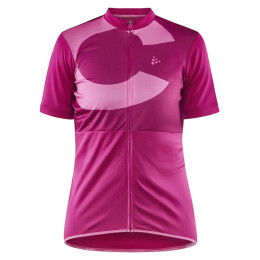 Damen-Radtrikot Craft Core Endur Logo rosa Roxo-Camelia