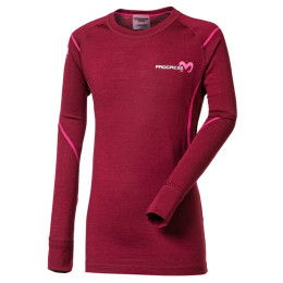 Kinder-Funktionsshirt Progress MW NDRD pflaumenfarbe švestkový melír