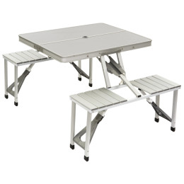 Campingtisch mit Bänken Bo-Camp Picnic table grau Grey