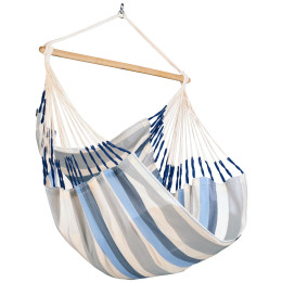 Hängestuhl La Siesta Domingo Comfort weiß/blau Seasalt