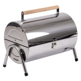 Holzkohlegrill Bo-Camp Barbecue Barrel silber