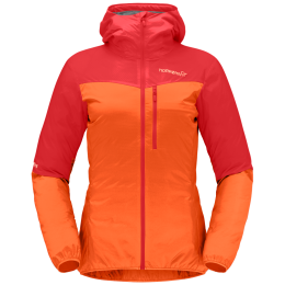 Damenjacke Norrona falketind aero60 Zip Hood rot Arednalin