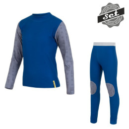 Kinderset Sensor Flow Set triko + spodky blau Blue/Reindeer