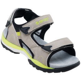 Kindersandalen Hi-Tec Maleni Jr grau/gelb Black/Sand/Lime Yellow