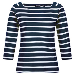 Damen-T-Shirt Regatta Polexia dunkelblau Navy/WhitStr