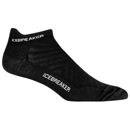 Herrensocken Icebreaker Run+ Ultralight Micro schwarz/weiß Black/Snow