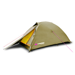 Wanderzelt Trimm Duo beige Sand