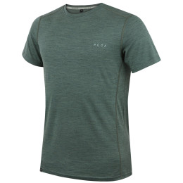 Herren-T-Shirt MOOA MerinoSilk 160 short grün green melange