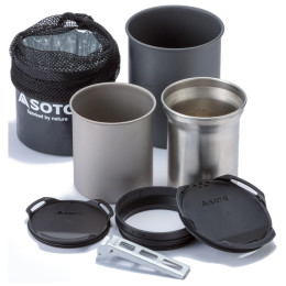 Geschirrset Soto Thermostack + Cook Set Combo schwarz