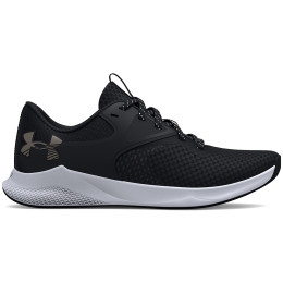 Damen Laufschuhe Under Armour W Charged Aurora 2 schwarz/weiß Black / Black / Metallic Warm Silver