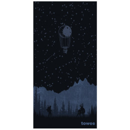 Schnelltrocknendes Handtuch Towee Backpacker 80x160 cm schwarz/blau Backpacker