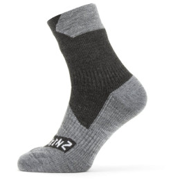 Wasserdichte Socken SealSkinz WP All Weather Ankle schwarz/grau Black/GreyMarl