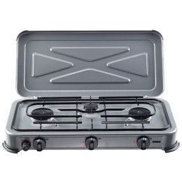 Gaskocher Gimeg Dreiflammiger Gaskocher mit Zünder grau