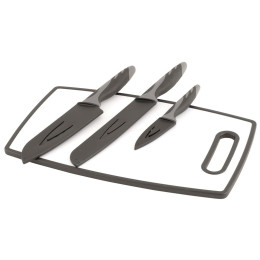 Schneidebrett und Messer Outwell Caldas Knife Set 2023 grau