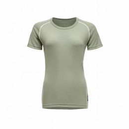 Damen-Funktionsshirt Devold Lauparen Merino 190 Base Tee Wmn grün/weiß FOG