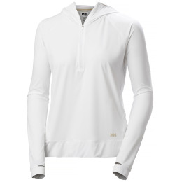 Damen-Sweatshirt Helly Hansen W Shine Solen 1/2 Zip Hoodie weiß 001 WHITE