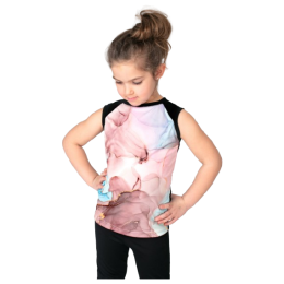 Kinderunterhemd Drexiss Full Marble Coolmax rosa/rot