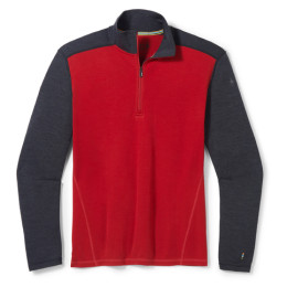 Herren-Funktionsshirt Smartwool M Classic Thermal Merino BL 1/4 ZB rot/schwarz rhythmic red