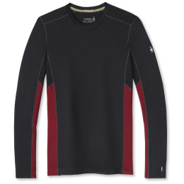 Herren-Funktionsshirt Smartwool Merino Sport 150 Long Sleeve Crew schwarz/rot TibetanRedHeatherBlack