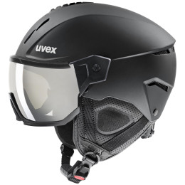 Skihelm Uvex Instinct Visor schwarz black mat