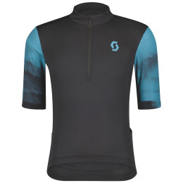 Herren Radtrikot Scott M's Gravel 10 SS schwarz/blau black/nile blue