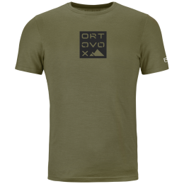 Herren-T-Shirt Ortovox 185 Merino Square T-shirt Men's grün Wild Herbs