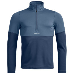 Herren-Sweatshirt Ortovox Fleece Light Zip Neck blau Blue Nunatak