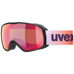 Skibrille Uvex Xcitd CV schwarz/orange black matt SL/scarlet-green