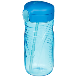 Flasche Sistema Quick Flip Top mit Strohhalm 520 ml blau