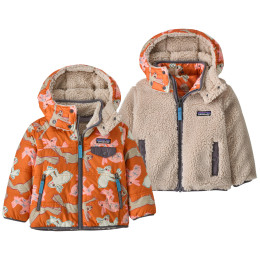 Kinderjacke Patagonia Baby Reversible Tribbles Hoody - BNLM orange/beige Bunny Life: Marigold