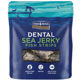 Hundeleckerlis Fish4Dogs Dental Sea Jerky Fish Strips 100g