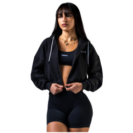 Damen-Sweatshirt Nebbia Black zip-up hoodie Power schwarz BLACK