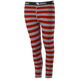 Kinderunterhose Zulu Merino 160 rot/grau StrapeRedGrey