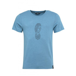 Herren-T-Shirt Chillaz Solstein Leave A Footprint blau blue melange